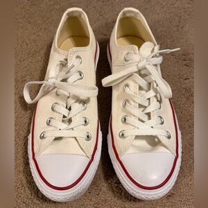 Classic Cream Converse All Star Canvas Sneakers Size 7